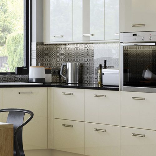 Solo Modern 22 – Contemporary Zola Gloss Ivory Kitchen Wall Ovens